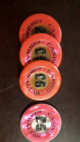 Lote Fichas Casino Gibraltar Antiguas