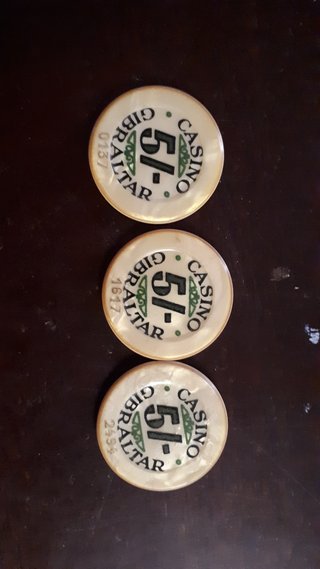Lote Fichas Casino Gibraltar Antiguas