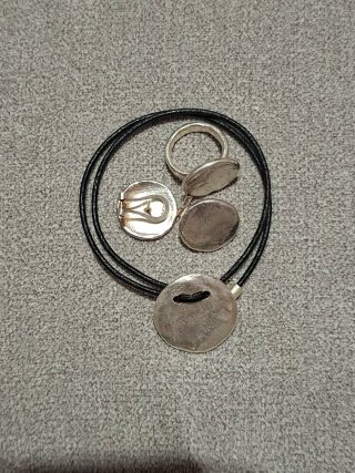 Conjunto TOUS Plata: Collar, Anillo y Pendientes