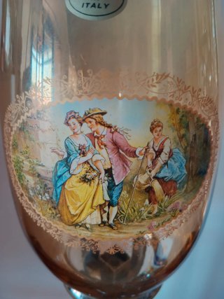 Vaso in cristallo decorato Made in Italy