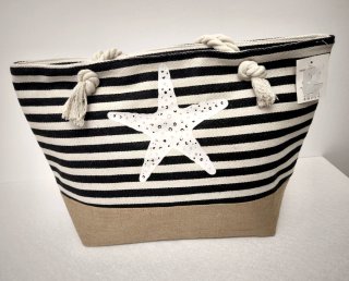 Bolso de playa rayas y estrella