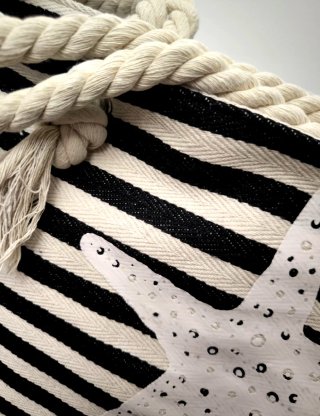 Bolso de playa rayas y estrella