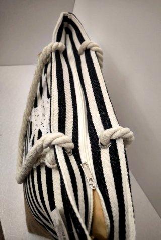 Bolso de playa rayas y estrella