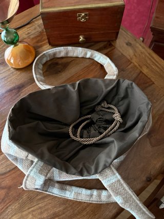 Borsa in tessuto fantasia geometrica