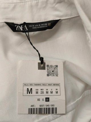 Vestido Zara Camisa y Falda Talla M