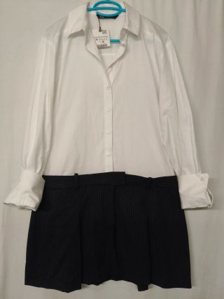 Vestido Zara Camisa y Falda Talla M