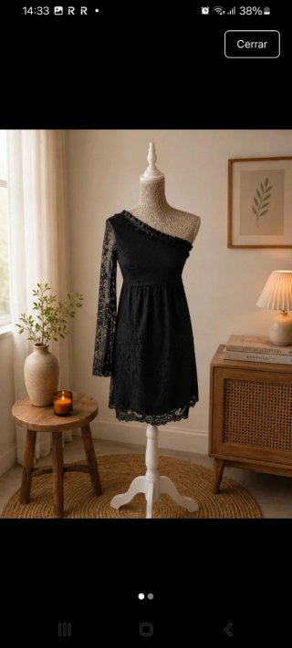 Vestido de encaje negro