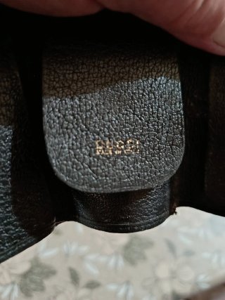 Portachiavi Gucci Bamboo Pelle Nero Oro