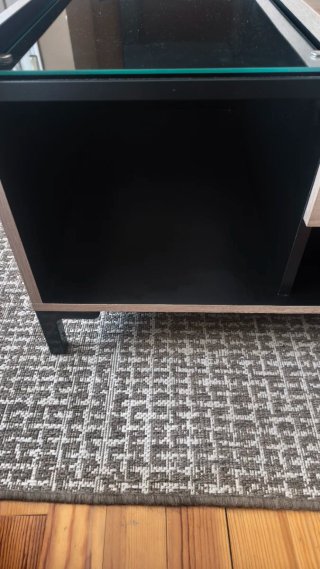 Mesa de centro moderna madera y cristal