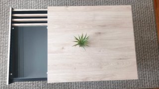 Mesa de centro moderna madera y cristal