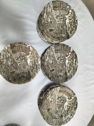 Vajilla Pontesa Loza Negra y Blanca