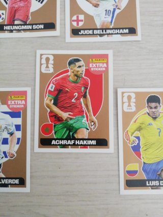 Lote 5 Stickers Extra Mundial Bronce