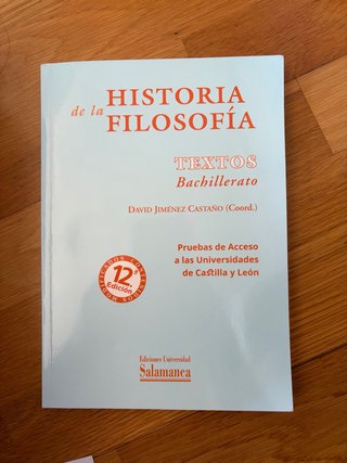 Historia de la filosofía textos : bachillerato