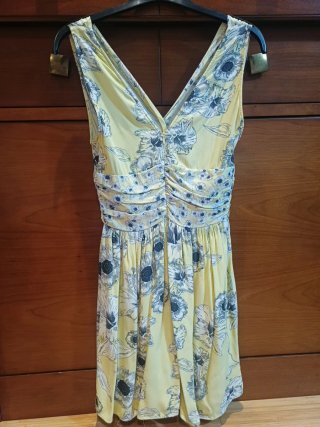 Vestido Zara flores amarillo