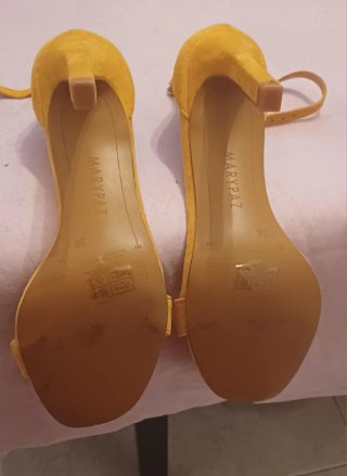 Sandalias Marypaz Tacon Mostaza Talla 36