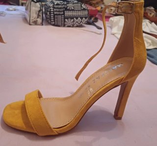 Sandalias Marypaz Tacon Mostaza Talla 36