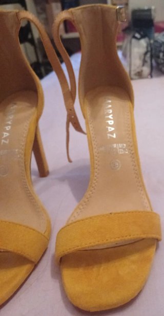 Sandalias Marypaz Tacon Mostaza Talla 36