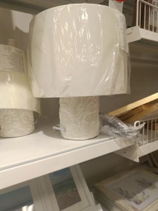 Lámpara de mesa cerámica floral