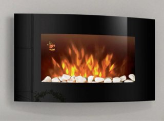 Chimenea Eléctrica Moderna Negra