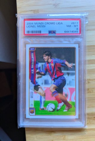 Cromo Messi 2004 Mundi Cromo Liga PSA 8 rookie