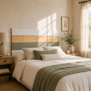 Cabecero de cama de madera maciza