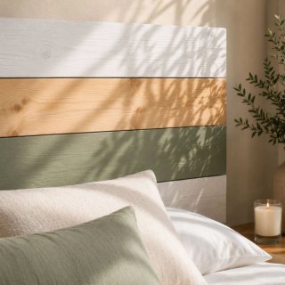 Cabecero de cama de madera maciza