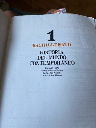 Historia del Mundo Contemporáneo 1 Bachillerato