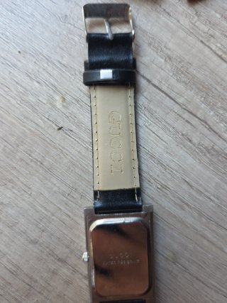 Orologio Gucci Rettangolare Nero Argento