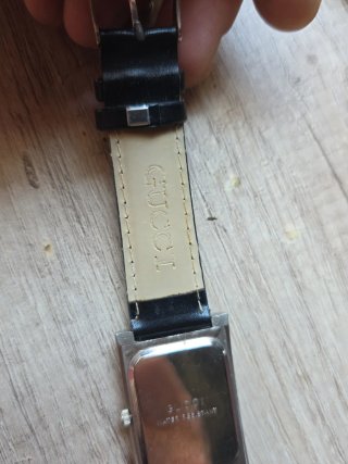 Orologio Gucci Rettangolare Nero Argento