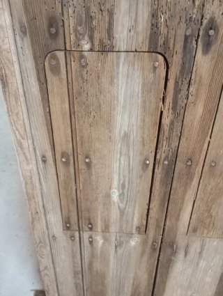 Ventana antigua madera maciza 2 hojas 124x74cm