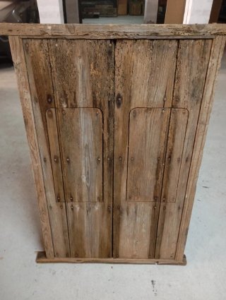Ventana antigua madera maciza 2 hojas 124x74cm