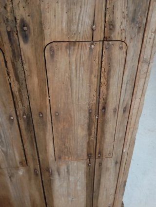Ventana antigua madera maciza 2 hojas 124x74cm