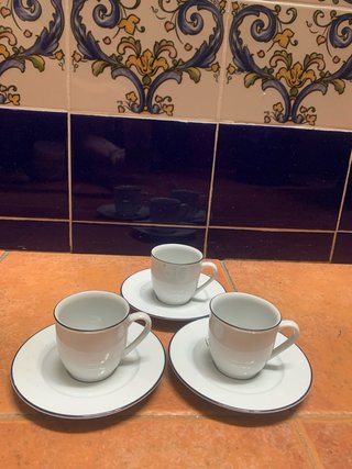 Juego de 3 tazas de porcelana