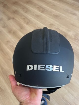 Casco Moto Diesel Negro con Visera