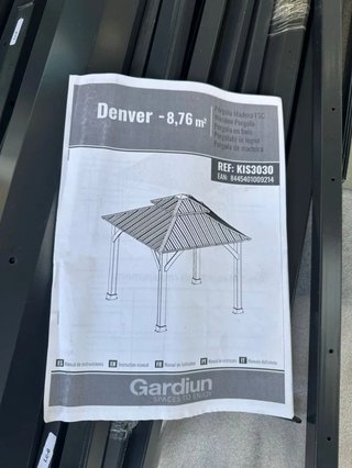 Cenador de madera 8.76 m2 Denver