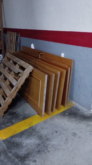 Puerta de roble macizo con cristal