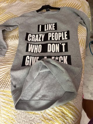 Vestido gris I like crazy people