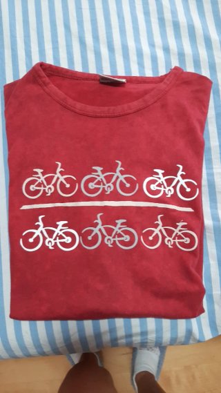 Camiseta hombre manga corta granate