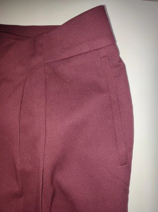 Pantaloni Kiabi gamba ampia bordeaux taglia 46