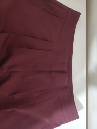 Pantaloni Kiabi gamba ampia bordeaux taglia 46