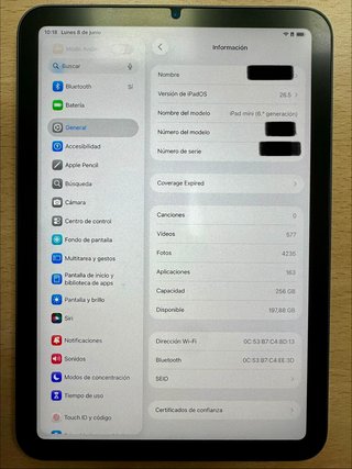iPad Mini 6 256GB Azul/Morado