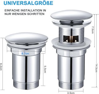 SURFOU TSS-01 Válvula Desagüe Lavabo Inox