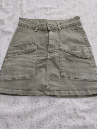 Falda vaquera verde NOON talla XXS