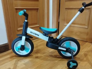 Bici OLYSPM  5 en 1, Evolutiva Infantil con barra