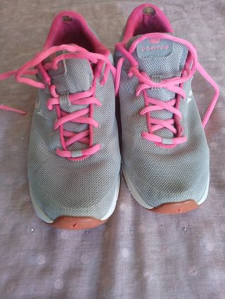Zapatillas Deportivas Domyos Gris y Rosa