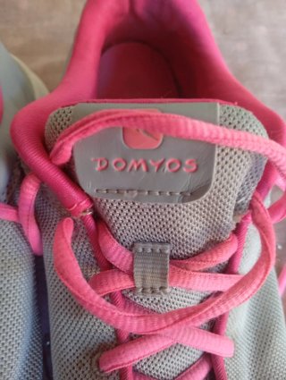 Zapatillas Deportivas Domyos Gris y Rosa