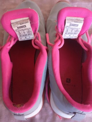 Zapatillas Deportivas Domyos Gris y Rosa
