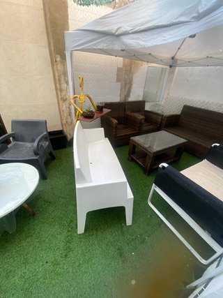 Sofá blanco diseño exterior