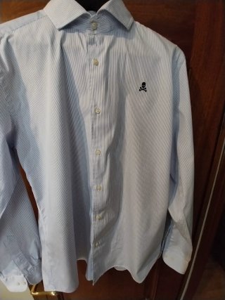 Camisa Scalpers Rayas azul T-L 42