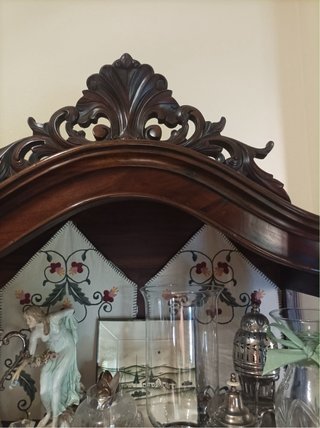 Vitrina Antigua Madera y Cristal.